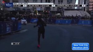 Lelisa Desisa won 2018 New York Marathon. Last Miles!