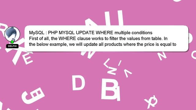 MySQL : PHP MYSQL UPDATE WHERE multiple conditions смотреть онлайн
