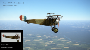 Nieuport 11.C1 Истребитель (Франция). Варианты окраски. Часть-2. Симулятор «Flying Circus – ll».