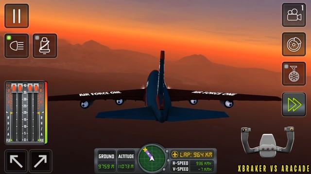 Flight Sim 2018 #135 - Air Force One Airplane - Plane Flying Inside Storm - Android Gameplay смотреть онлайн