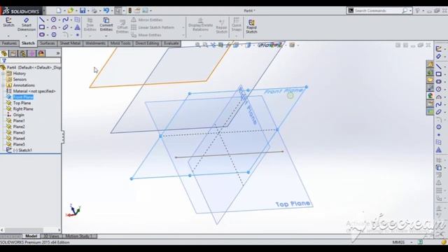 #plane #sketch #tml how to create plan in sketch ? solidworks sketch Exercise 10 смотреть онлайн