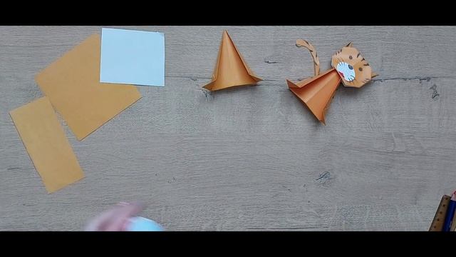 Новогодний тигр оригами | Символ 2022 года | Origami paper tiger смотреть онлайн