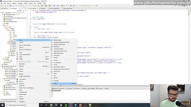 ? Criando a estrutura de página e template com JSP Include - Formação Java Web Full-Stack смотреть онлайн