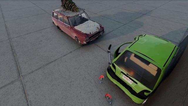 DAEWOO MATIZ vs AZLK 2137 | CRASH TEST | BeamNG.Drive смотреть онлайн