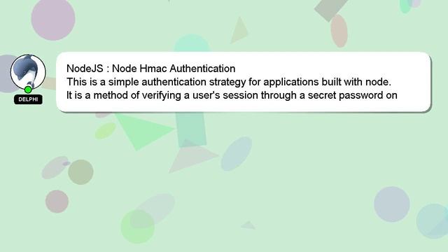 NodeJS : Node Hmac Authentication смотреть онлайн