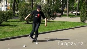 Слалом на роликах. Грейпвайн (крейзи)