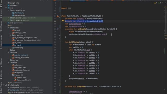 XO tic tac toe game for android using kotlin|| شرح كود لعبة XO بلغة كوتلن смотреть онлайн
