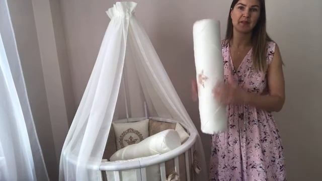 Наряжаю детскую кроватку в прямом эфире. Самый большой заказ. Бортики, балдахин, конверт, комбез... смотреть онлайн