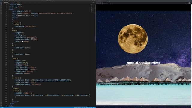 Horizontal and Vertical Parallax Effect JavaScript Micro-Library (Quick 7 Minute Video) смотреть онлайн