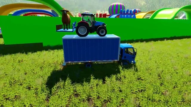 TRANSPORTING CASE TRACTORS & SHEEPS with ISUZU TRUCKS CHALLENGE - Farming Simulator 22 смотреть онлайн