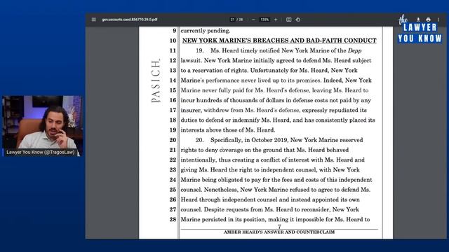 LIVE! Real Lawyer React: Amber Heard Tries To Make Insurance Pay, Files Counterclaim смотреть онлайн