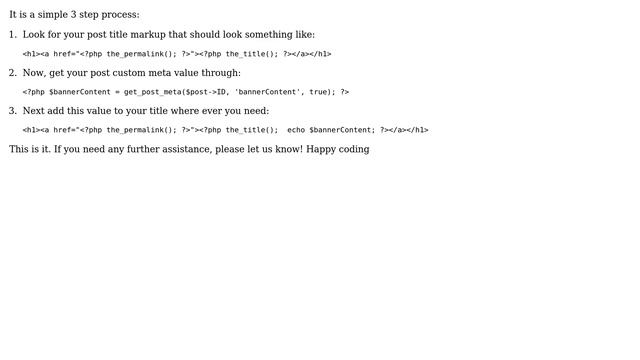 Wordpress: How to add custom filed value after in wp post title? (3 Solutions!!) смотреть онлайн