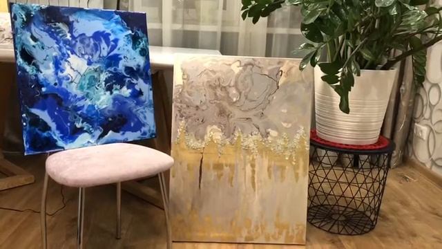 Отзыв ученицы Ирины с курса по жидкому акрилу "Fluid Art 2.0" от школы Арт Лаб Онлайн смотреть онлайн
