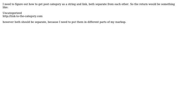 Wordpress: Get post category as a separate string and url смотреть онлайн