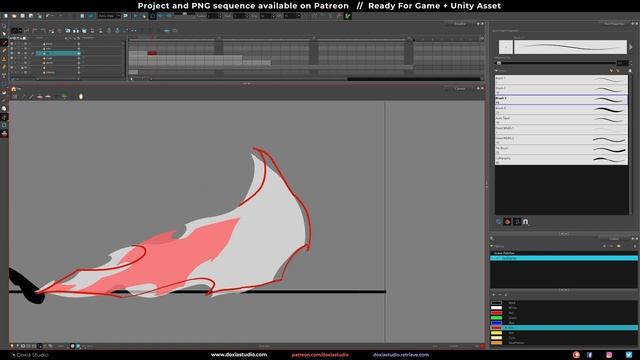 2D VFX: How To Draw Stylized Fire Swoosh like Fire Bending смотреть онлайн