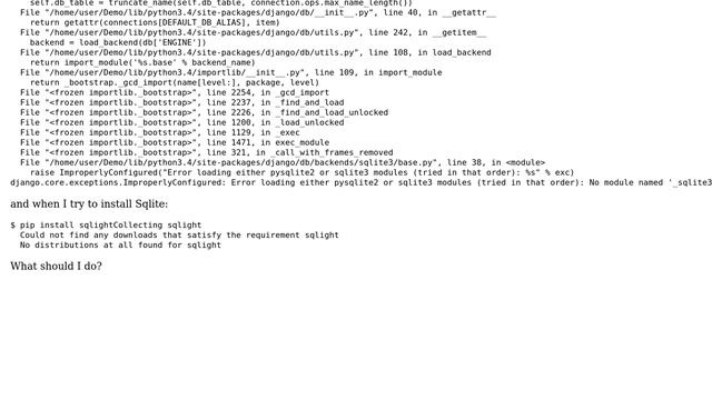 Ubuntu: "No module named 'pysqlite2'" Error смотреть онлайн