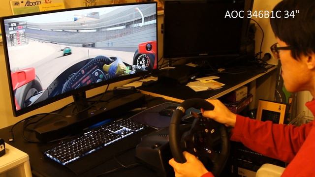 Project Cars 2 on a 42" TV vs. 34" Curved UltraWide Monitor - Gaming Demo смотреть онлайн