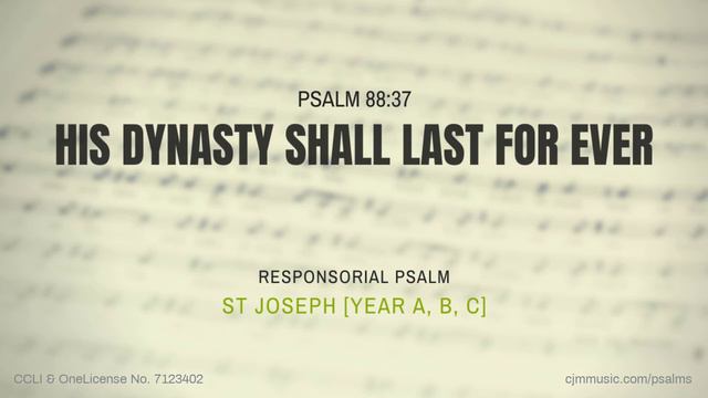 Psalm 88 | Responsorial Psalm for St Joseph смотреть онлайн
