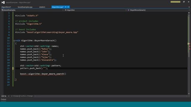 Boyer moore search | Boost api | C++ tutorial смотреть онлайн