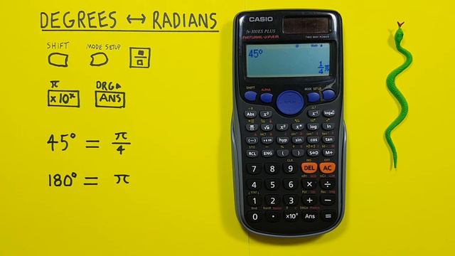 How To Convert Between Degrees And Radians On The Casio Fx-300 Calculator