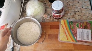 Бигус. Простой и вкусный ужин из 3х ингредиентов. Капуста, фарш и рис. Что приготовить на ужин?