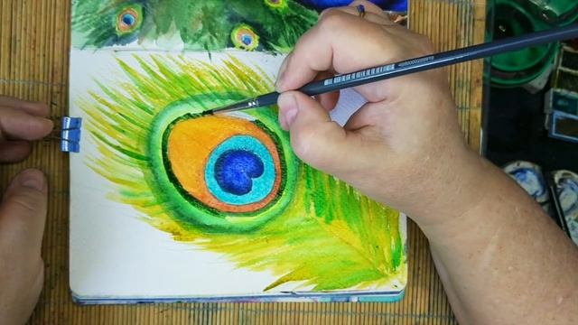 Как нарисовать перо павлина смотреть онлайн