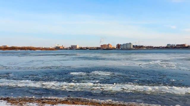 Движение льда на Волге. Астрахань | The movement of ice on the Volga. Astrakhan смотреть онлайн