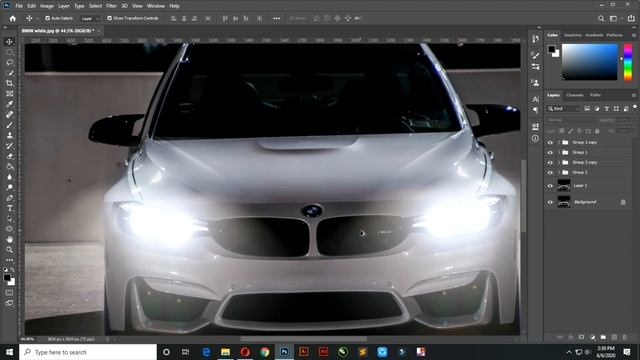 How To Turn On Car Headlights , Headlight Effect In photoshop смотреть онлайн