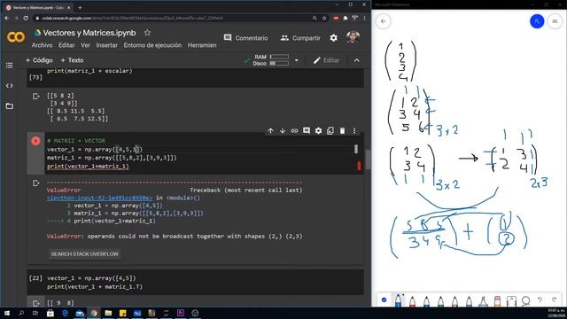CÓMO USAR VECTORES Y MATRICES EN PYTHON смотреть онлайн