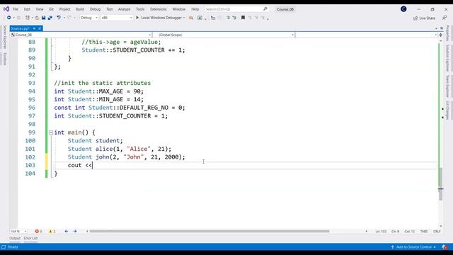 13 C++ OOP Course 08 - Static attributes, Constant attributes, Copy Constructor смотреть онлайн