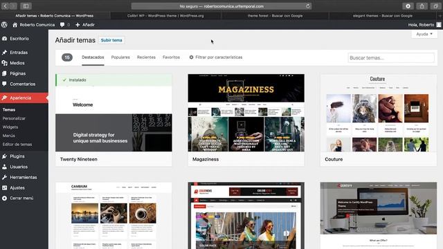 Wordpress - Curso Completo - Plantillas: Búsqueda, Instalación, visualización y Eliminación смотреть онлайн