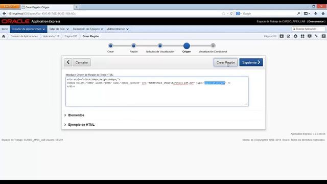 KIÚ- Mostrar PDF dentro de una region HTML Oracle APEX 4. 2 смотреть онлайн