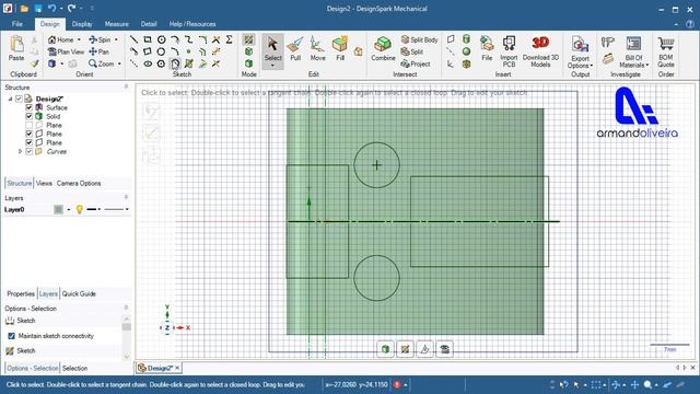 DesignSpark Mechanical #27 | 3D Modeling | Sketch Mirror | Boolean Operation with Pull tool смотреть онлайн