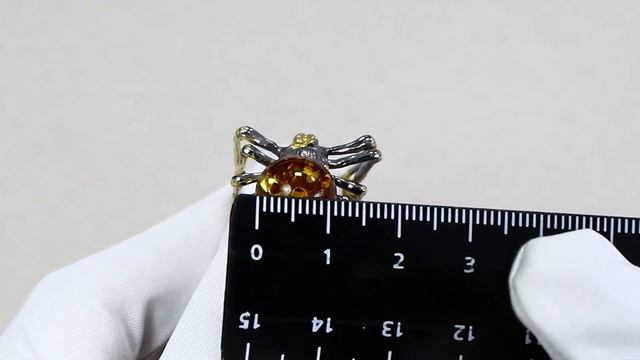 Серебряное кольцо Янтарная волна с янтарём Я820958пк-к смотреть онлайн