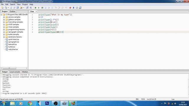 Lua Programming Tutorials - 4 - Data Types смотреть онлайн