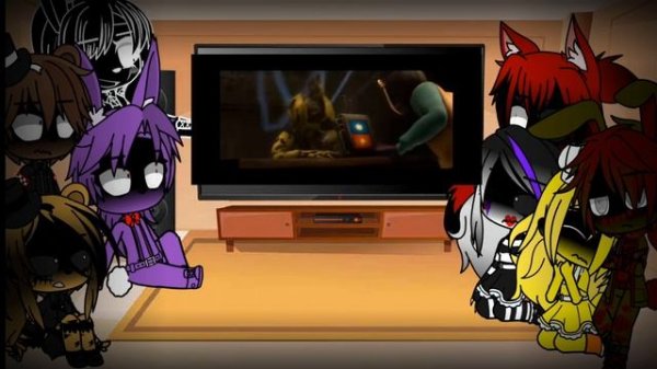 Fnaf 1 Marionette Shadow Bonnie and Springtrap/William Afton react to Salvaged Rage