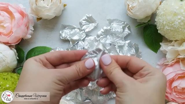 Искусственные лепестки роз (серебро) смотреть онлайн