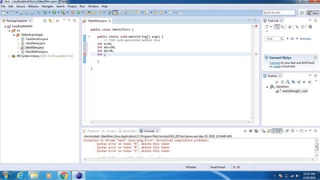 4.Naming conventions of an Identifier in Java. смотреть онлайн