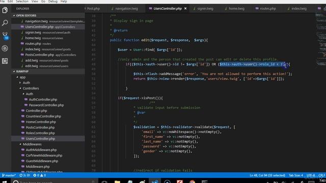 Web Development Course laravel 5.5 ORM and Raw PHP | User edit redirect fix смотреть онлайн