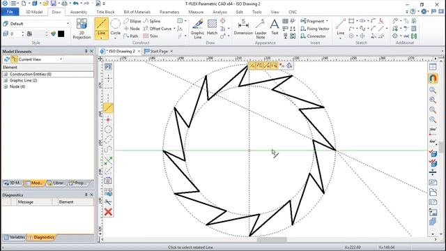 T-Flex CAD 15 2D - Exercise 33 смотреть онлайн