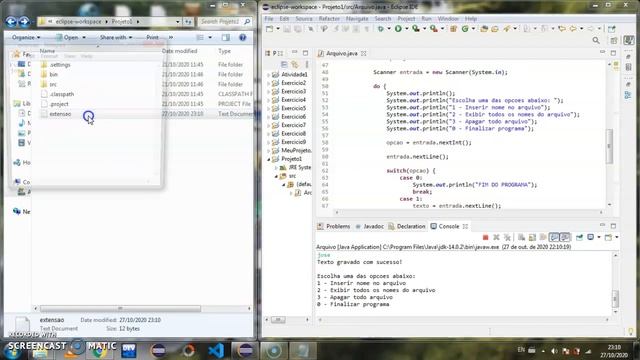 Projeto JAVA - Manipulação de arquivo txt смотреть онлайн
