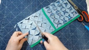 Почему я так раньше не шила ?! Из старых джинсов и пиццы получилась синель. Просто и красиво. DIY.