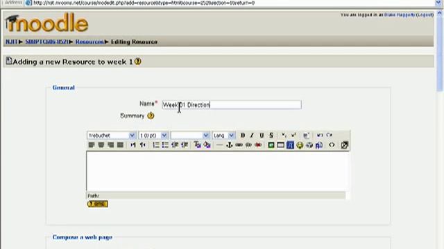 Moodle - Create an HTML or Text Page in Moodle смотреть онлайн