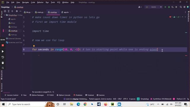 How to Make Countdown timer using Python || Simple Coder BK | #python #pythonprogramming смотреть онлайн