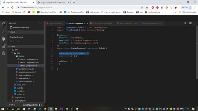 Angular Reactive Forms : two way data binding смотреть онлайн