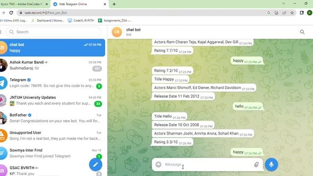 Telegram chatbot using movies api смотреть онлайн