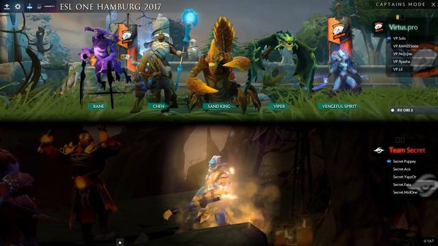 ГРАНД - ФИНАЛ ! VIRTUS PRO VS TEAM SECRET - ESL ONE HAMBURG смотреть онлайн
