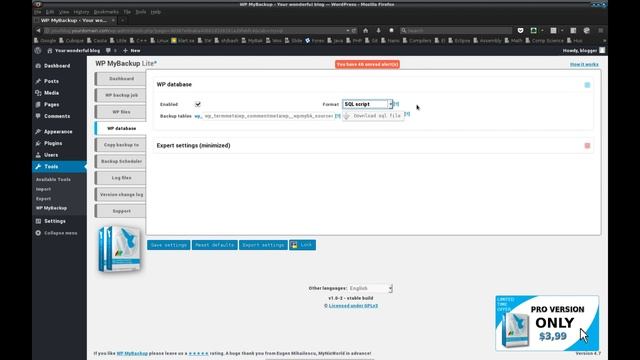 How to backup the WordPress database with WP MyBackup plug-in смотреть онлайн