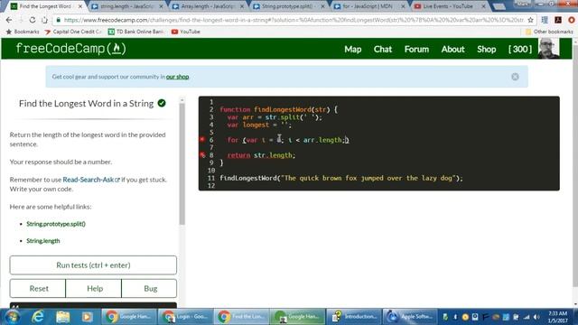 freeCodeCamp: find the longest word in a string смотреть онлайн