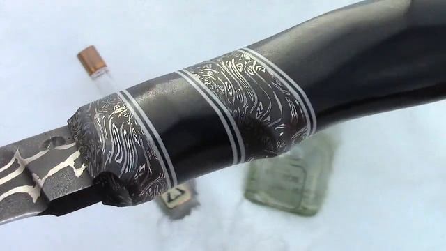 Нож "Клык". Эксклюзивный Дамаск. смотреть онлайн